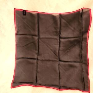 New/ Unused Black with Red Trim Handkerchief/scarf